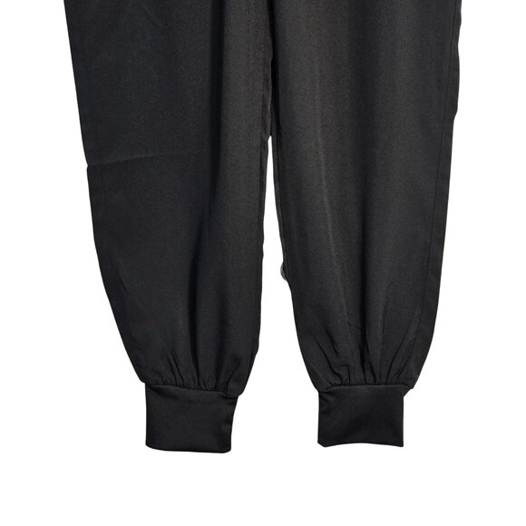 NWOT Black Drawstring Elastic Waistband Jogger Lounge Pants Athleisure | Medium - Picture 3 of 6